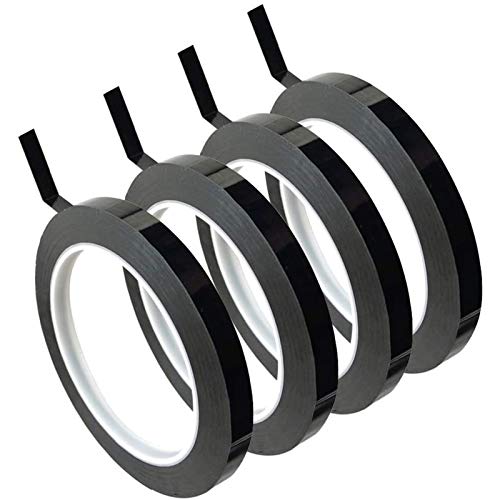 kiniza 4 Rolls 4 mm 1/8” Whiteboard Tape, Graphic Tape Pinstripe Tape