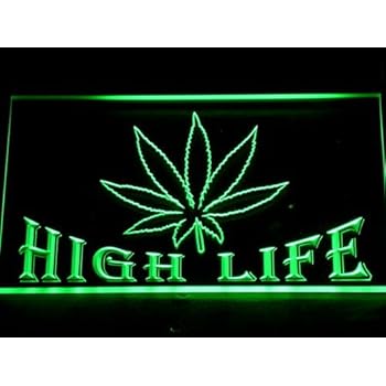 Toys Games Marijuana Hemp Leaf High Life Bar Beer Led Neon Sign