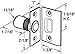 Prime-Line N 7289 Solid Brass, Satin Nickel, Ball Bullet Catch and Strike (Single Pack)