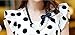 Women Sexy Summer Chiffon Polka Dot Blouse Ruffle Sleeve Office Lady Shirts