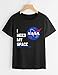 Nlife Women Fashion I Need My Space Shirt NASA Shirt Women NASA T Shirt Short Sleeve Tee Black