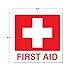 First Aid Stickers 10-Pack | Square 5.5-inch by Sutter Signs