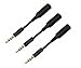 3X 3.5mm Male to 3.5mm Female Extension Cable Headset Audio Jack Extender Adapter for Battery Charger Case, iPhone 6, 6Plus and Other Smartphones