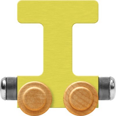 NameTrain Pastel Letter Car T - Made in USA (Yellow)