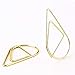 Paper Clips, 50 Pieces Diamond Shaped Paperclips, Creative Gold Drops Shaped Document Clips Office Clips for School Personal Document Organizing and Classifying Professional Work (50 Gold)
