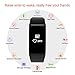 MGcool Fitness Tracker Smart Band Continuous Heart Rate Monitor, B3 Activity Tracker Swim Waterproof Bracelet Sleep Monitor, Smart Watch Sport Stopwatch 2 Straps Black Blue
