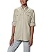 Columbia Women's PFG Bahama II Long Sleeve Shirt, Breathable, UV Protection, Fossil, Small