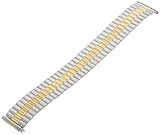 Timex Men’s Q7B740 Two-Tone Stainless Steel Expansion 16-20mm Replacement Watchband, Watch Central