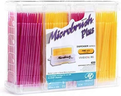 Microbrush PF400 Microbrush Plus Fine Refill Cartridge, Assorted (Pack of 400)
