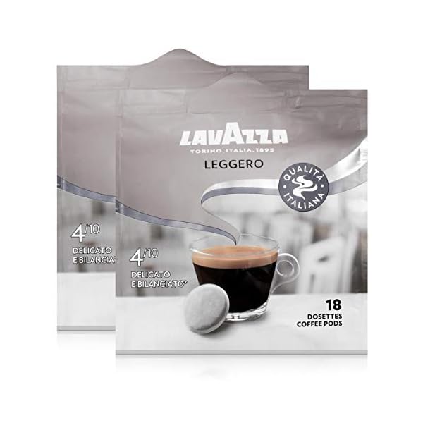 Lavazza Kaffeepads Leggero 18 Pads - Für Kaffee-Padmaschinen 125g Röstkaffee (2er Pack)