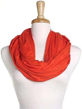mkool 2-in-1 Infinity Nursing Scarf Breastfeeding Cotton Cover For Mom Baby (Orange)