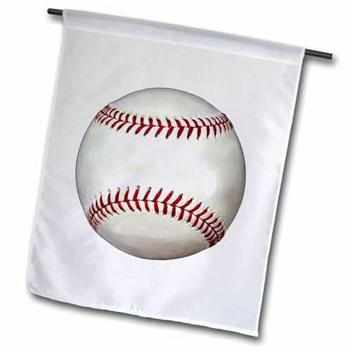 3dRose fl_1306_1 Baseball Garden Flag, 12 by 18-Inch