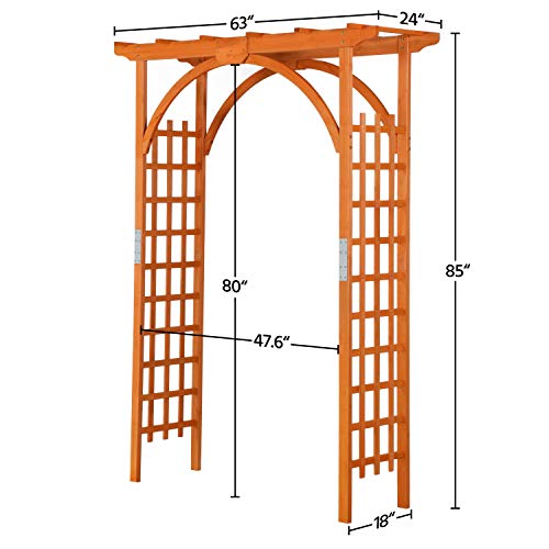 Yaheetech arcos de boda con arco de madera de 85 pulgadas para