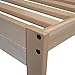 KD Frames Charleston Platform Bed - Full Bed Frame - Unfinished Wood Bed Frame - Natural, Minimalist Bed with Slatted Headboard - Easy Assembly, No Box Spring Needed - Solid Wood Full Platform Bed