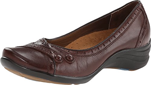 Hush Puppies Women's Burlesque Dark Brown Leather Flat 8 N (AA)
