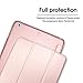 INFILAND Air Case - Ultra Slim Smart-Shell Stand Cover Case with Translucent Frosted Back Protector (with Auto Wake/Sleep) for Air / 5 2013 Released 9.7 Inch Tablet, Rose Gold