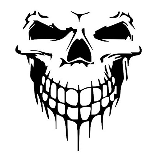 image for Ecosin Car Rules Decal Slammed Reflective Skull Car Truck Sticker JDM 