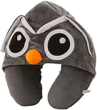 OAMORE Cute Unicorn Cartoon Pillow Travelling Pillow Children Plush Pillow U Shaped Neck Pillow For Head Support, Stress Relief,Airplane, Car, Office (owl)