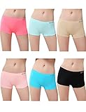 Women's 6 Pack Sports Boy Short Cut Hipster Panties Seamless Boxer Briefs Underwear S/M