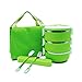 Wegner Stainless Steel Round Lunch Box, Insulated Lunch Bag, Lock Container Bag, Spoon and Fork Set, Food Storage Boxes for work and school,3-Tier Insulation Storage Boxes with Lunch Box Bag