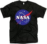 GunShowTees Men's Official NASA Logo Shirt, Medium, Black