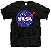 GunShowTees Men's Official NASA Logo Shirt, Medium, Black