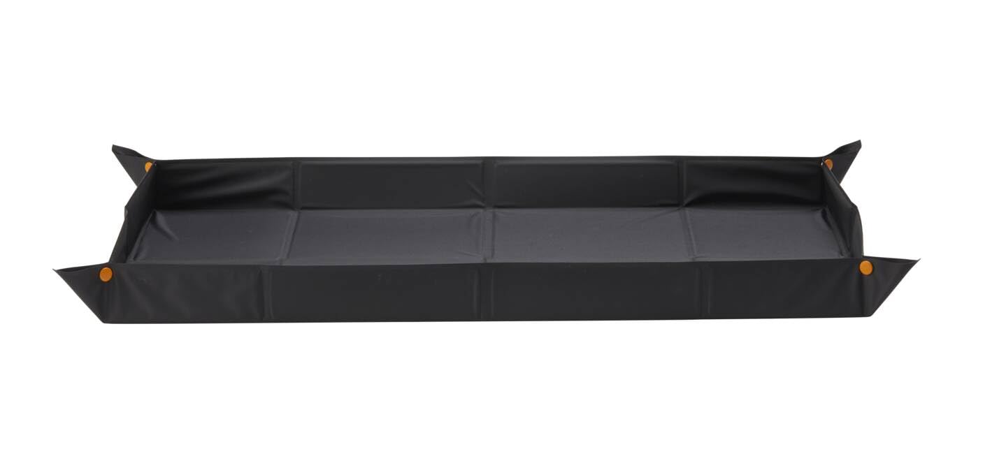 Fiskars planting mat, foldable, high mat edge, suitable for repotting, 82.5 x 44.5 cm, black, 1071304