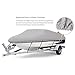 Seamander 600D Marine Grade Polyester V-Hull Tri-Hull Boat Cover (Gray, Fits 17'-19'L X 96