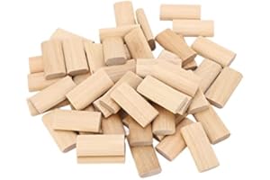 50 Pieces Beech Wood Loose Tenons for Furniture Construction Cabinet Building Frame Assembly Joinery Fasteners Professional W