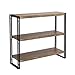 FIVEGIVEN 3 Tier Bookshelf Rustic Industrial Bookcase with Modern Open Wood Shelves, Sonoma Oak