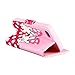 Yakamoz Lovely Cute Pink Bow Bowkot Glove Leather Flip Wallet Stand Case with Card Slots for Apple iPhone 5 5S with Free Screen Protector & Stylus Pen