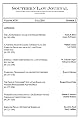 Southern Law Journal, Vol. XXVI, No. 2, Fall 2016