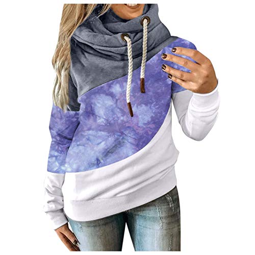 Sweatshirts for Women Hoodie Pullover Plus Size Long Sleeve Color