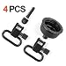 Braudel Quick Detachable Sling Swivel Cap Set with 1" Quick Release Tri-Lock Swivels for Remington 870 12 GA