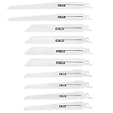Reciprocating Saw Blades Set by Typhon East (10 Pack) | Sawzall Sawblades for Wood Pruning and Metal Cutting | Sawsall Replacement Blade Kit for DeWalt, Milwaukee, Makita, Black & Decker & More