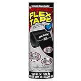 Flex Tape Rubberized Waterproof Tape, 12 Inch x 10 Feet, Black