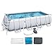 Bestway 18ft x 108in Above Ground Pool Set w/Ladder, Pump & Cartridges (2 Pack)