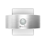 OxyLED Wall Light, Rechargeable Wall Lamp,Up and Down Wall light,14 LED Motion Sensor Night Light, Indoor Security Light for Stair,Kitchen,Bathroom,Hallway,Closet (White Light,Rectangle Shape)