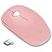Wireless Mouse, VEGCOO Silent Click Mouse Potable With Nano Receiver, Optical Laptop Mice for PC, Macbook, Computer (C3 Pink)