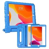 HDE iPad 7th Generation Case for Kids with Built-in Screen Protector - iPad 10.2 inch 2019 Case for Kids Shock Proof Protective Heavy Duty Cover with Handle Stand for 2019 Apple iPad 10.2 - Blue