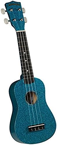 Diamond Head, 4-String Soprano Hot Rod Uke Teal Sparkle, Twilight Blue, (DU-145)