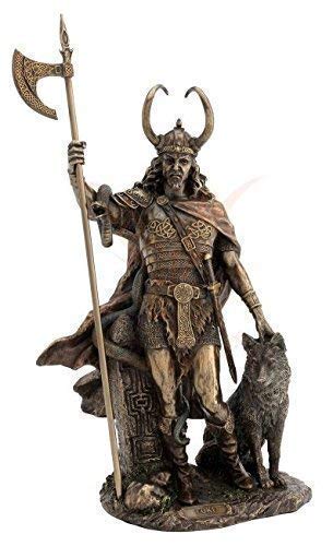 Unbekannt Loki Figurine - GERMANIQUE Dieu avec fenriswolf - Viking Veronese
