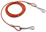 Dog Leash - Heavy-Duty Tie-Out Chain Cable - 20 Feet Long - For Dogs Up To 60lbs - Dog House, Dog Training, Pet Supplies, & Accessories - By Katzco