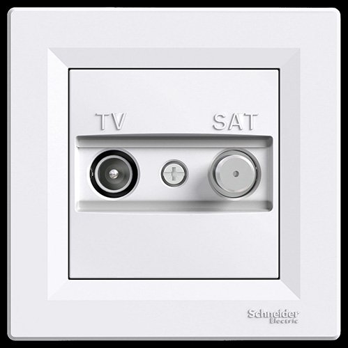 Schneider Electric Asfora Satellite TV Socket White