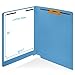 50 Blue End Tab Fastener File Folders - Reinforced Straight Cut Tab - Durable 2 Prongs Designed to Organize Standard Medical Files, Receipts, Office Reports - Letter Size, Blue, 50 Pack