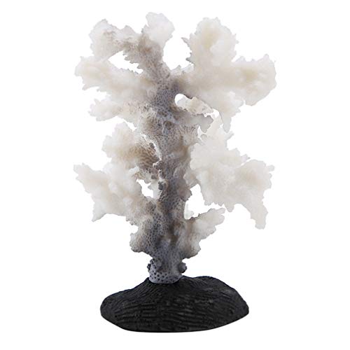 GloryMM Emulation Coral Silicone Luminous Plant Fish Tank Aquarium Landscaping Decor,Gray