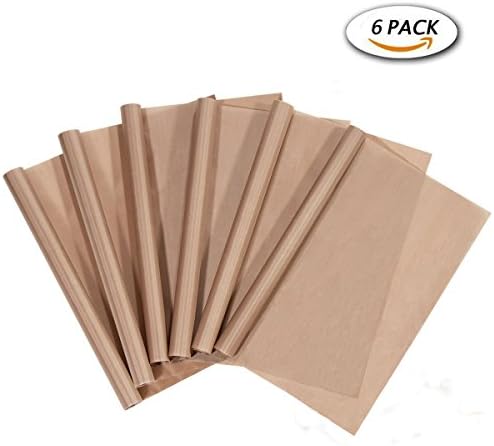 PTFE Teflon Sheet for Sublimation Heat Press Transfers Machine 6 Pack 16 x 20 Heat Resistant Craft Mat (6 PACK)