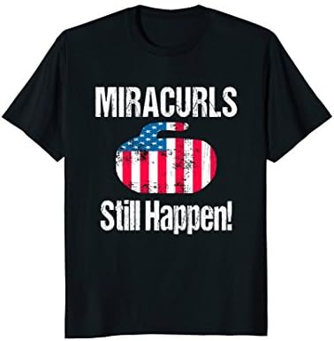Ice Curling Shirt US Flag on Rock Miracurls Still Happen