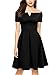 Miusol Women's Off Shoulder Short Sleeve Vintage Cocktail Party Swing Dress