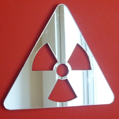 Super Cool Creations Radiation Symbol Mirrors - 45cm x 45cm